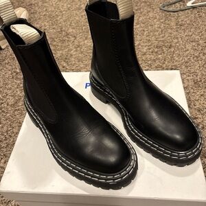 Proenza Schouler Black Chunky Sole Boots